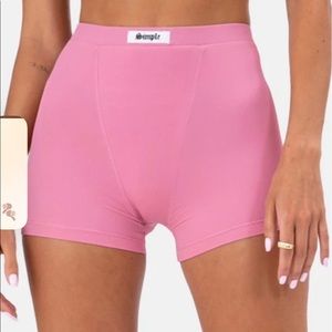 Pink simple fitted boxing shorts